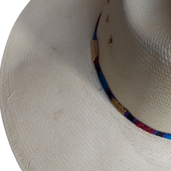 Stetson Natural Cream Gunslinger Style 10X Straw Western Hat Unisex - Picture 4 of 16